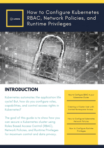 How to Configure Kubernetes RBAC Network Policies and Runtime Privileges pdf image