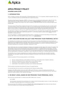 Apica Privacy Policy pdf