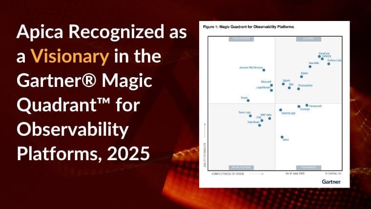 Apica named a Visionary in the Gartner® Magic Quadrant™ for Observability Platforms, 2025